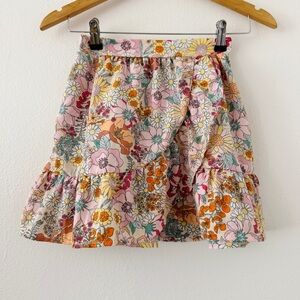H&M Girls Pink Floral Skirt
